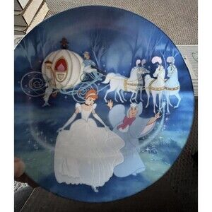 Disney Collectors Plate Cinderella Biddidi Bobbidi Boo Plate #1 COA,